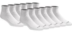 Dickies Herren Dri-Tech Moisture Control Quarter Socken Multipack, Solid White (12 Paar), Shoe Size: 6-12 von Dickies