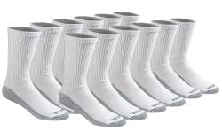 Dickies Herren Dri-tech Moisture Control Crew Multipack Socken, Weiß (12 Paar), Medium (12er Pack) von Dickies