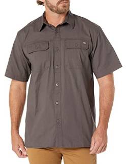 Dickies Herren Flex Kurzärmliges Ripstop-Shirt Hemd mit Button-Down-Kragen, Ausgespülter Schiefer, Mittel von Dickies