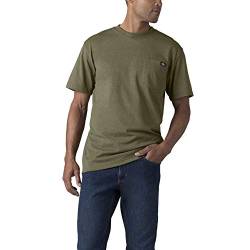 Dickies Herren Kurzärmeliges, schweres T-Shirt mit Rundhalsausschnitt und Tasche Henley-Hemd, Military Green, XXL von Dickies