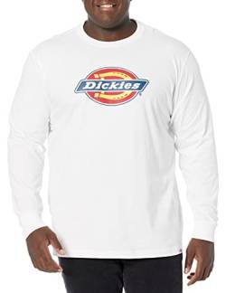 Dickies Herren Langarm Tri-Color Logo Grafik T-Shirt, Weiß, 2X von Dickies