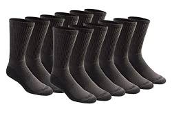 Dickies Herren Multi-Pack Dri-tech Moisture Control Crew Legere Socken, Charcoal (12 Pairs), 12-15 von Dickies