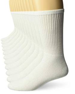 Dickies Herren Multipack Cushion Crew Socken, Weiß (12 Paar), Large (12er Pack) von Dickies