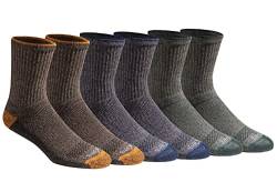 Dickies Men's Dri-tech Moisture Control Crew Socks (6 & 12, Comfort Length Tipped (6 Pairs), Shoe Size: 6-12 von Dickies