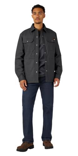 Dickies - Outerwear for Men, Flex Duck Shirt Jacket, Water Repelling Technology, Black, XL von Dickies