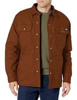 Dickies - Outerwear for Men, Flex Duck Shirt Jacket, Water Repelling Technology, Timber, S von Dickies