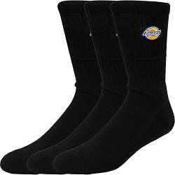 Dickies Valley Grove 3er Pack Crew Socken (43, black, numeric_43) von Dickies