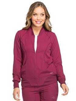 Dynamix By Dickies Women's Zip Front Warm-Up Solid Scrub Jacket X-Large Wine von Dickies