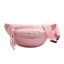 Damen Bauchtasche, Brusttasche, Geldbörse, Herren-Tragetasche, Umhängetaschen, Handy-Geldbörse, Umhängetasche, Hüfttasche für Laufen, Workout, Rosa von Dickly