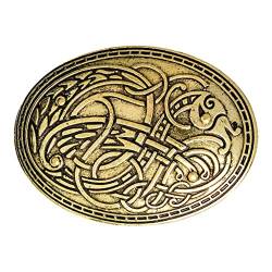 Dickly Antike Nordische Wikinger Brosche Anstecknadel, Elegantes Design, Gold von Dickly