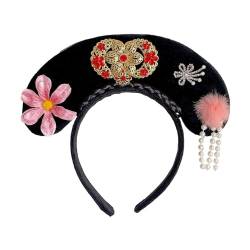 Dickly Chinesische Kopfbedeckung, Hanfu-Haarband, verziertes Prinzessin-Stirnband, Qing-Stirnband, alte Haarspange zum Ankleiden, Stil G von Dickly
