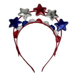 Dickly Unabhängigkeitstag Stirnband Halloween Kopfbedeckung Dekor Haarschmuck Patriotisches Stirnband Haarband Haarband für Geburtstagsfeier von Dickly