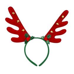 Dickly Weihnachtsgeweih-Stirnband, Haarschmuck, niedlicher, langlebiger Haarreifen, Weihnachts-Kopfschmuck für Frauen, Mädchen, Mottoparty, Kinder und von Dickly