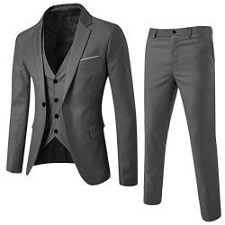 Anzug Herren 3 Teilig Regular Fit Business Hochzeit Party Anzüge Frühling und Herbst Classic Version von Slim Anzug Männer Professionelle Hochzeitsfeier Kleid Bester Mann Anzug von Didadihu