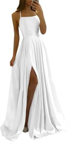 Didadihu Abiballkleider Abendkleid Damen Ballkleid Rückenfreies Mit Schlitz Tüll Hochzeitskleid Brautkleid Elegant Lang Abschlusskleid Cocktailkleid Lange Sexy Cocktailkleid Brautmutterkleider von Didadihu