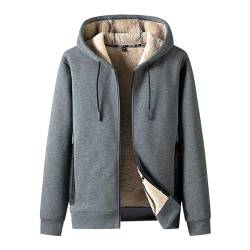 Didadihu Arbeitsjacke Herren Winter - Warm Tech Übergangsjacke Kariertes Gefütterte Sweatjacke Mit Fleece Winter Jacke Classic Teddy Herren-Jacken Fliesjacke Wolljacke Leichte Männer von Didadihu