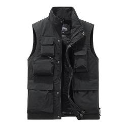 Didadihu Arbeitsweste Herren : Kapuze Winterweste 5Xl Weste Ärmellos Jacke Bodywarmer Plüsch Fleeceweste Vest Sportweste Ärmellos Schwarz,Schwarz,3Xl von Didadihu