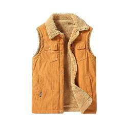 Didadihu Arbeitsweste Herren Winter - Fleece Winterweste Leichte Fleeceweste Weste Kapuze Softshell Steppweste Vest Softshellweste Reißverschluss Kurz,Coffee,L von Didadihu