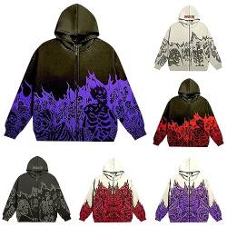 Didadihu Clothes : Zip Hoodie Y2k Sipperjacke Los Angeles Pullover Herren Pullis Teenager Mädchen Clothing Y2k Top 90s Clothes Herbst Jacke Herren von Didadihu