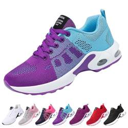 Didadihu Damen Gedämpft Air Schuhe - Leicht Plateau Laufschuhe Hallenschuhe Atmungsaktiv Bequem Turnschuhe Sportschuhe Mesh Sommerschuhe Fitnessschuhe von Didadihu