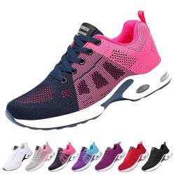 Didadihu Damen Gedämpft Air Schuhe - Leicht Plateau Laufschuhe Hallenschuhe Atmungsaktiv Bequem Turnschuhe Sportschuhe Mesh Sommerschuhe Fitnessschuhe von Didadihu