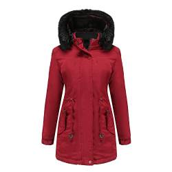 Didadihu Damen Jacke Winter - Übergangsjacke Für Damen Warm Wachsjacke Women Jacken Lang Daunenjacken Winterjacke Daunenmantel Sale Skianzug Steppjacke Skijacke Winterparka von Didadihu