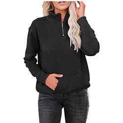 Didadihu Damen Pullover : Vintage Sport Pullover Elegant Grosse Grössen Sweatjacke Sale Dicke Hoodie Sweatshirts Long Leichter Kapuzenpullover Rollkragenpullover Strickpullover von Didadihu