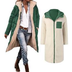 Didadihu Damen Wintermantel Lang Gefüttert Softshell Wintermantel Mit Kapuze Leichte Mäntel Mit Kapuze Wollmantel Sherpa Norway Wintermäntel Puffermantel Winterparka Stehkragen Warmer von Didadihu