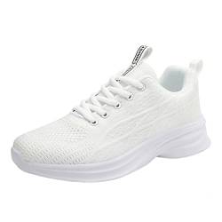 Didadihu Freizeitschuhe Damen Outdoor Gedämpft Turnschuhe Walkingschuhe Bequem Sportschuhe Tennis Plateau Air Schuhe Hallenschuhe Trainingsschuhe Fitness Fussball Weiss 39 von Didadihu