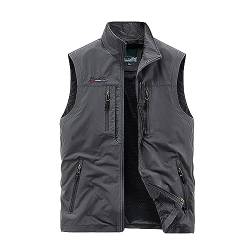 Didadihu Herren Jacke Übergangsjacke : Mit Stehkragen Glitzer Vest Glänzend Outdoor Jacke Männer Lammfellweste Leichte Stepp Fleeceweste Übergangsjacken Radweste Bodywarmer Kapuze von Didadihu