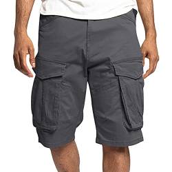 Didadihu Herren-Shorts Kurze Hosen Herren Cargo Sommer Baumwolle Chino Shorts Freizeithose Elastische Taille Mit 4 Taschen große Größe (Regulär Fit, M - 4XL) von Didadihu