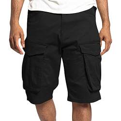 Didadihu Herren-Shorts Kurze Hosen Herren Cargo Sommer Baumwolle Chino Shorts Freizeithose Elastische Taille Mit 4 Taschen große Größe (Regulär Fit, M - 4XL) von Didadihu