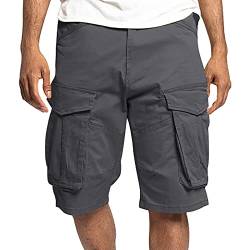 Didadihu Herren-Shorts Kurze Hosen Herren Cargo Sommer Baumwolle Chino Shorts Freizeithose Elastische Taille Mit 6 Taschen große Größe (Regulär Fit, M - 4XL) von Didadihu