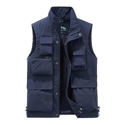 Didadihu Herren Weste Elegant Sportlich : Kapuze Winterweste 5Xl Weste Ärmellos Jacke Bodywarmer Plüsch Fleeceweste Vest Sportweste Ärmellos Schwarz,Marineblau,3Xl von Didadihu