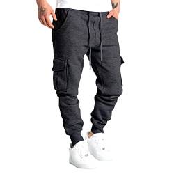 Didadihu Jogginghose Gefüttert Herren : Baumwolle Baggy Freizeithose Warme XXL Winter Hosen Fleece Thermohose Lang Dicke Fleecehose Winterhose Freizeithose Kuschelhose von Didadihu