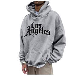 Didadihu Los Angeles Tshirt, Essentials Hoodie Hoddies Heeren T-Shirt Oversize T Shirt Mit Backprint Herren Coole Klamotten Für Teenager Mädchen Gym Hoodie Y2k Shirt Men von Didadihu