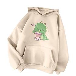 Didadihu Pulli Damen ： Anziehsachen Mädchen Koreanische Pullis Aesthetic Pullover Schöne Süße Pulli Anziehsachen Dino Tomboy Klamotten Kleidung Pulli Trend Paare von Didadihu