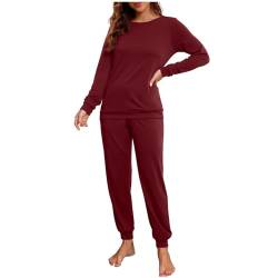 Didadihu Schlafanzug Damen Sexy Plüsch Loungewear Baumwolle Skiny Schlafanzüge Lang Stillpyjama Zweiteiliger Xs Pyjamas Jumpsuit Unterwäsche Fleece Knopfleiste von Didadihu