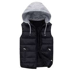 Didadihu Steppweste Herren Leicht : Warme Bodywarmer Fleeceweste Slim Fit Schwarz Jacke Mit Reißverschluss Pullover Freizeit Schwarze Steppweste Trachtenweste Radweste Vintage Männer von Didadihu