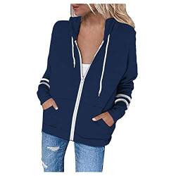 Didadihu Sweater Damen - Zip Up Hoodie Sweatjacke Damen Sweatshirtjacke Damen Zip Hoodie Damen Zipper Hoodie Oversized Damen Hoody Kapuzenjacke Damen Sweatjacke+Damen von Didadihu