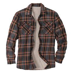 Flanelljacken Für Herren , Fleece Gefüttert Mit Fleece Winterjacke Fleecefutter Teddyfutter Thermohemd Winter Arbeitsjacke Holzfäller Flanell Flanellhemd Arbeitsjacke Mantel Outdoor Teddyfleece von Didadihu