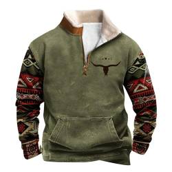 Fleecejacke Herren Norway Winddicht Holzfällerjacke Männer Zip Jacket Leichte Fleecepullover Teddyfell Futter Übergrößen Fleecejacke Sweatshirt Pullover von Didadihu