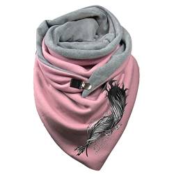 Schal Damen Herbst, Lang Herbst Schals Xxl Musselin Fleeceschal Grau Dreieckstuch Warm Dicker Dreiecksschal Strickschal Cashmere Schal von Didadihu