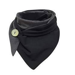 Schal Damen Winter, Atmungsaktiv Herbst Fleeceschal Grau Musselin Dreieckstuch Vintage Dreiecksschal Weich Wärmender Schals Pashmina Schal Wollschal von Didadihu