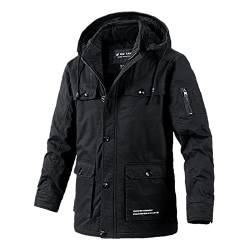 Skijacke Herren, Norway Arbeitsjacke Motorrad Winterjacke Herren-Jacken Holzfäller Schwarze Winter Jacket Wolljacke Puffer Jacke Wellensteyn Warm,Schwarz,XXL von Didadihu