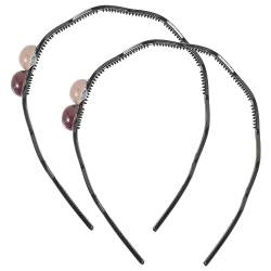 Didiseaon 2 Stk Doppelkugel-stirnband Für Damen Stirnband Mit Zähnen Süßes Stirnband Für Frauen Pompom-kugel-haarband Frauen Stirnband Haarschmuck Mädchen Plastik Fräulein Südkorea von Didiseaon