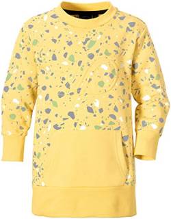 Didriksons Mädchen Sweatshirt Sweater LARVEN Kids Sweater elastisch (958 Pollen Yellow Terazzo Orig, 100) von Didriksons