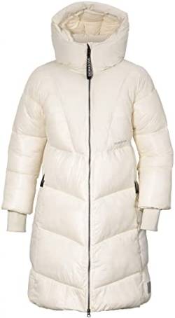 Didriksons W Andrea Parka Weiß - Gefütterter warmer Damen Parka, Größe 40/42 - Farbe Cloud White von Didriksons