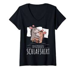 Damen Offizielles Schlafshirt Esel Liebhaber T-Shirt mit V-Ausschnitt von Die Besten Esel Flüsterer Geschenke