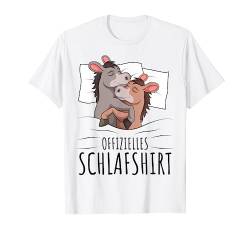Offizielles Schlafshirt Esel Liebhaber T-Shirt von Die Besten Esel Flüsterer Geschenke